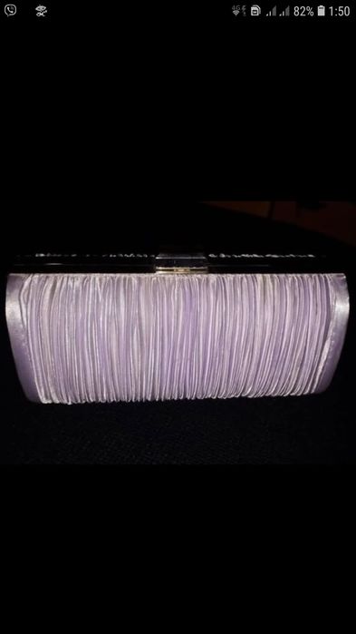 Клатч новий атласний 18см дов, ніжнобузковий,профвиробництва,застібка