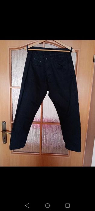 Spodnie jeansy czarne rozm 46 do kostki