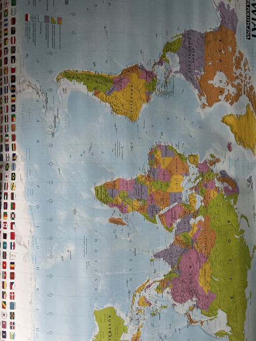 Mapa świata na ścianę