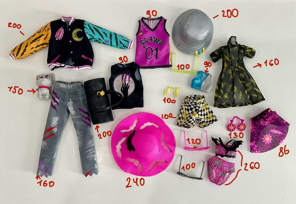 Монстер хай одяг для ляльок та аксесуари нові Длакулара, Твайла