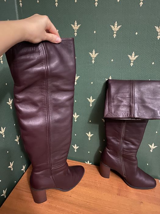 Сапоги натуральна шкіра. Італія.. Розмір 40