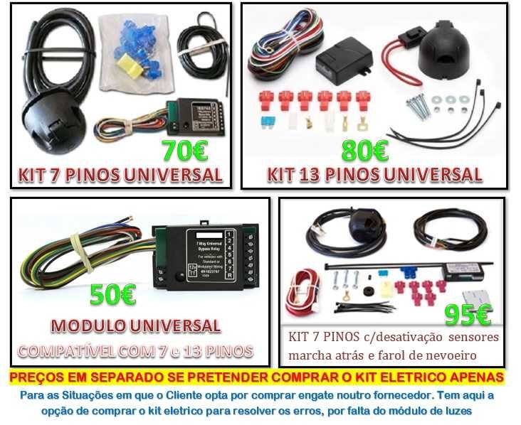 Engates de reboque para todas as marcas e Modelos