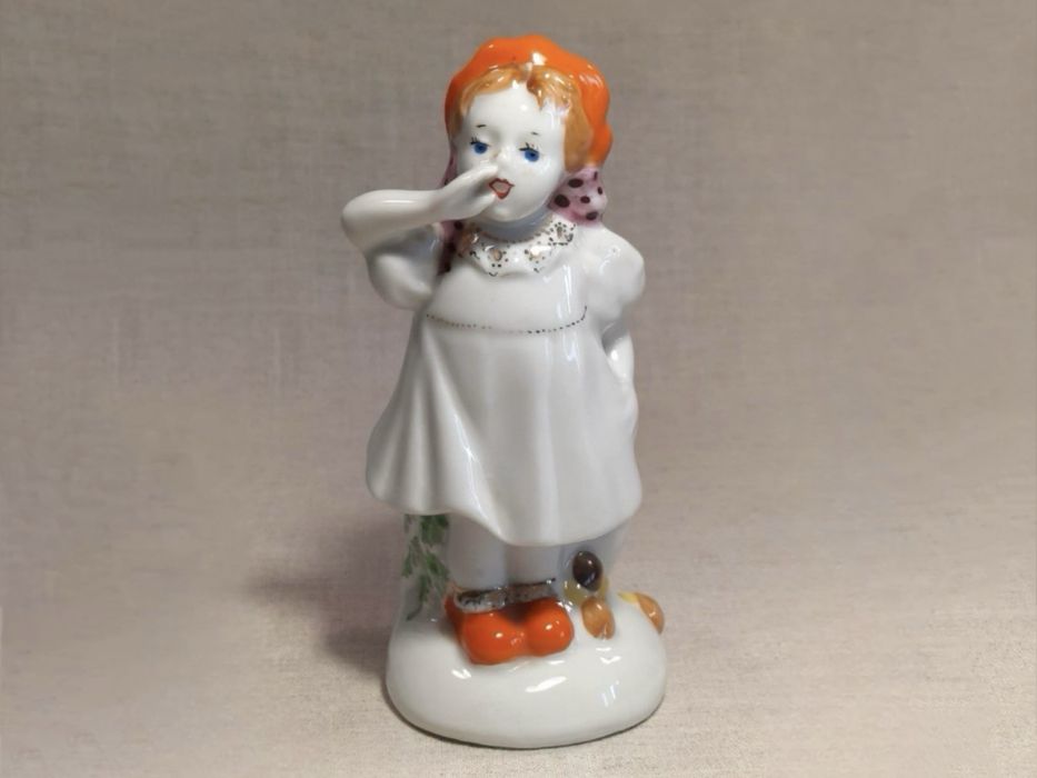 Ау девочка заблудилась КРАСНАЯ ШАПОЧКА Барановка статуэтка фарфор СССР