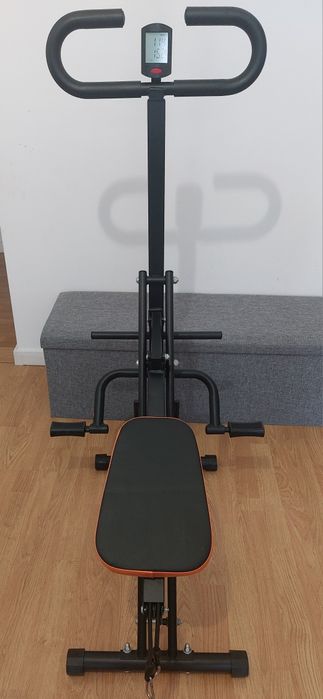 Máquina Musculação Carga Máxima 120 kg Total Crunch Rider Ab Booster