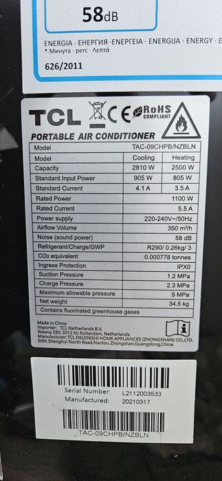 Klimatyzator tcl tac09CHPB/NZBLN
