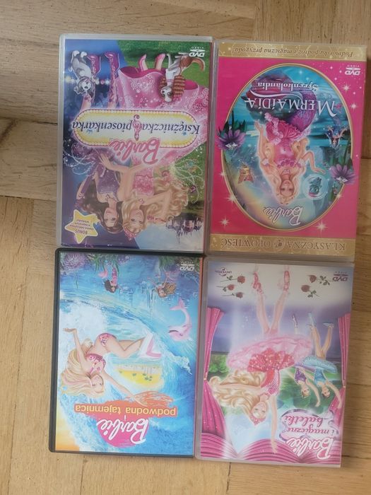 DVD × 4 Barbie - 4 tytuły + bonus - szczegóły w opisie