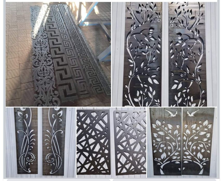 Лазерная резка металла Декоративные металлические вставки панели Ковка