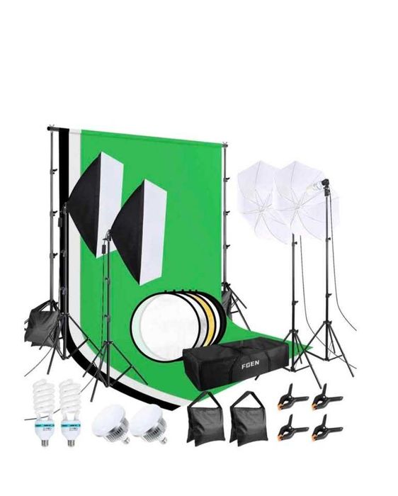 Kit estúdio fotografia + vídeo + Iluminação completo