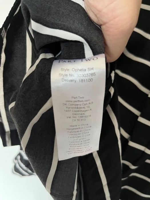 Koszula Part Two w czarno-białe paski, rozm. 38