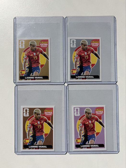 Lote completo Extra Stickers Lamine Yamal Panini Mundial 2026 - Campeão do Mundo