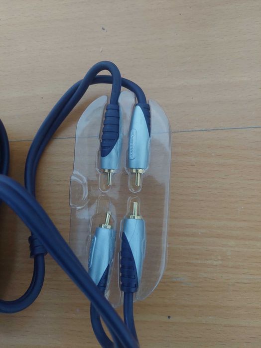 Kabel Audio 2xRCA - 2xRCA (Cinch) Bandridge - 5 metrów - Pozłacane wtyki