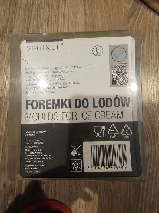 Foremki do lodow nowe 6szt