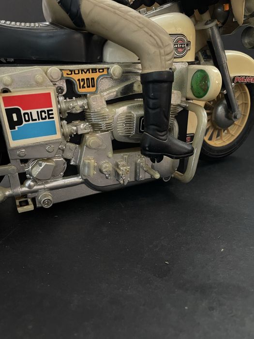 Jouet Moto Police Jumbo – Highway Patrol – Année 1984 – SON AI TOYS (Taïwan)