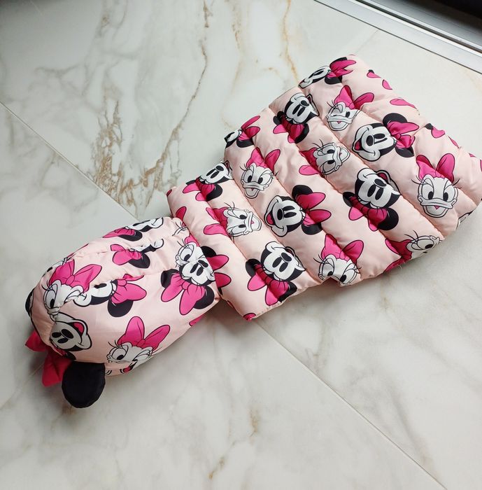 Disney kamizelka bezrękawnik pikowany różowy kaptur myszka Minnie 104