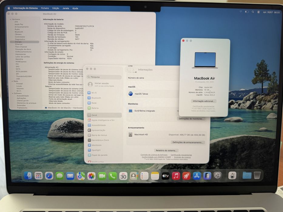 Macbook Air M4 15 Polegadas 16GB 512GB