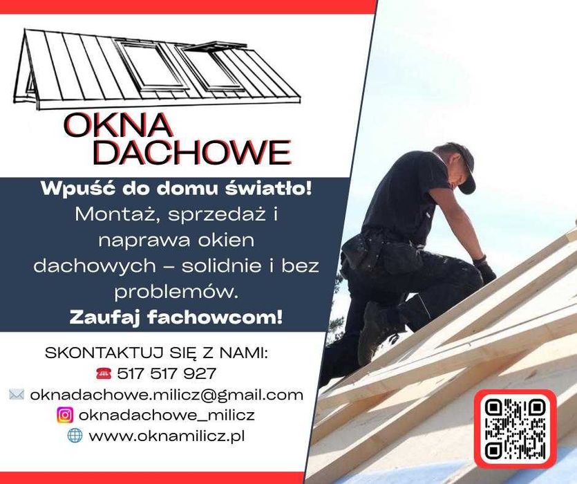 Okna dachowe   – sprzedaż, montaż i serwis