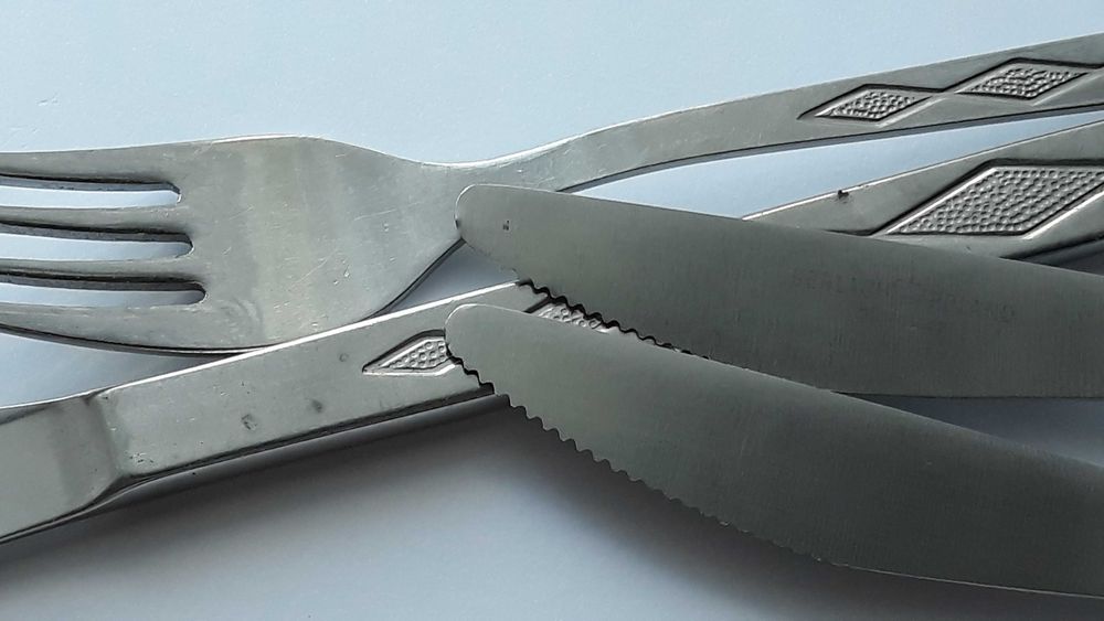 Sztućce PRL: 24 elementy KARO / ROMBY (nr.2), Gerlach