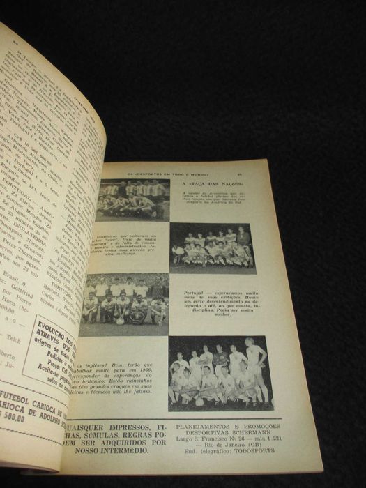 Livro Almanaque dos Desportos nº 25 1º Semestre de 1965 Ano IX