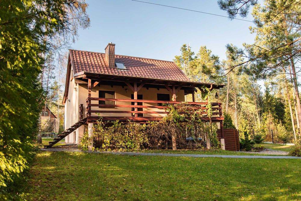 Domek na Kaszubach z ,sauną, banią ruską i basenem.