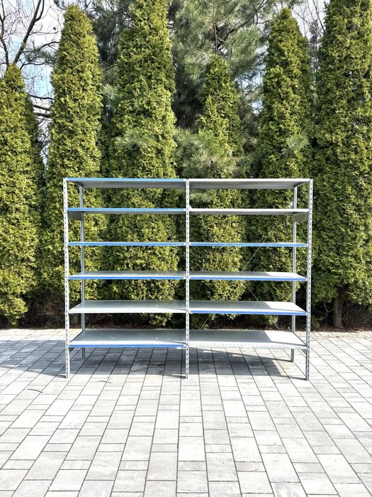 Regał półkowy przemysłowy magazynowy do hurtowni archiwum SSI Schaefer