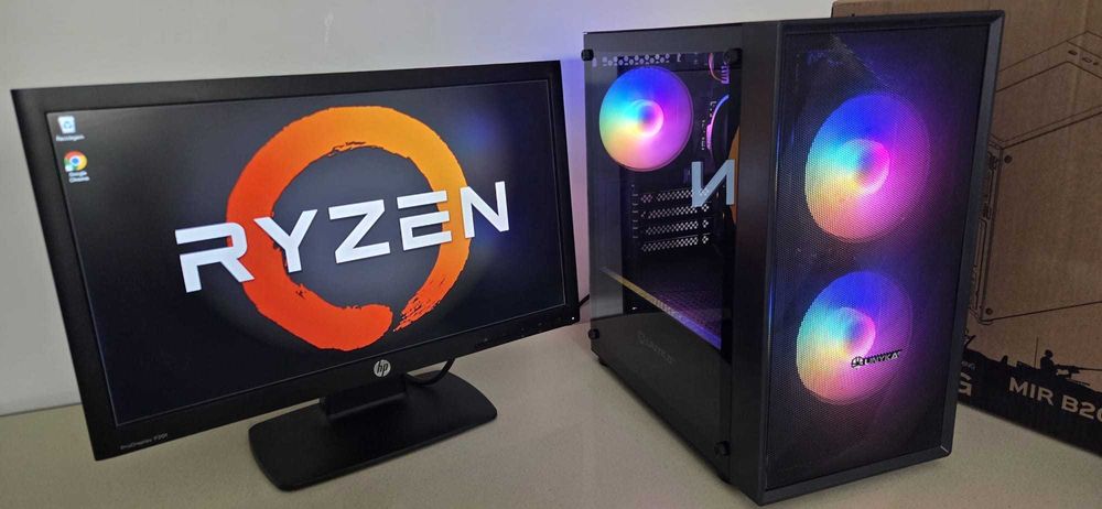 Computador AMD RYZEN 5 com OFERTA de monitor HP Pro de 22 polegadas