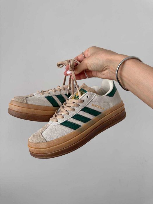 Кросівки Adidas Gazelle Bold Platform Sepia Collegiate premium