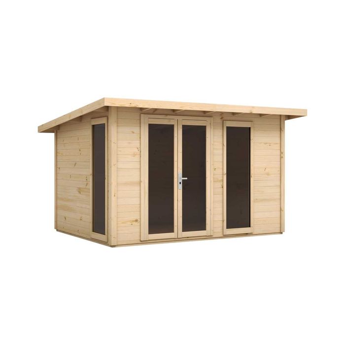 Domek Drewniany Ogrodowy Nowoczesny MEG 016 z Witrynami