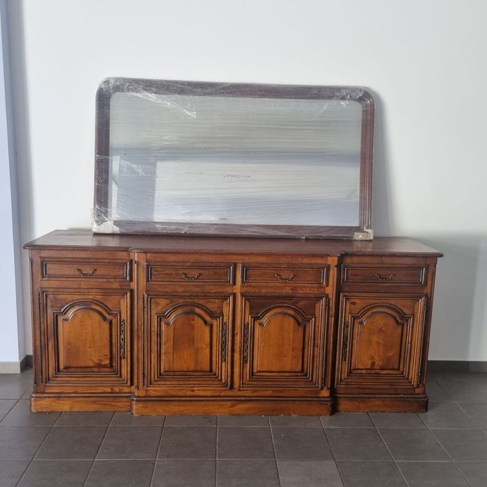 Móvel madeira maciça + espelho