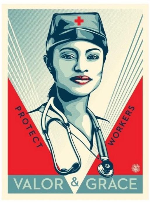Shepard Fairey - Valor & Grace Nurse