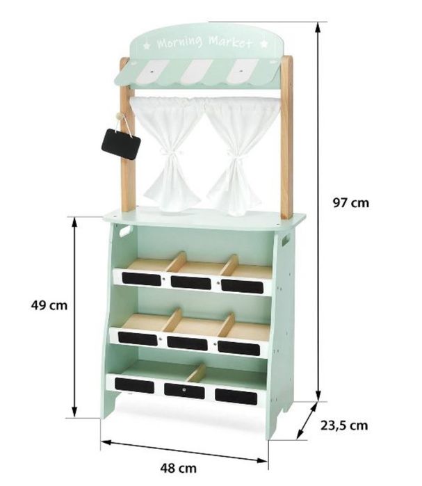 Duży, drewniany sklep - stragan zabawka drewniana dla dzieci
