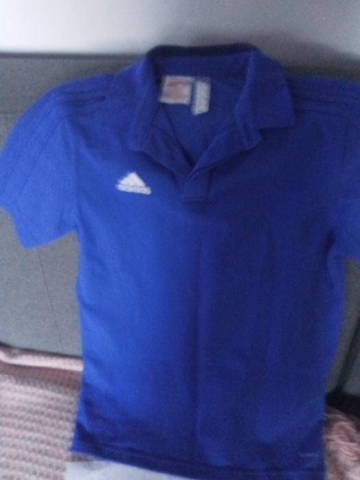 Koszulka polo niebieska chlopiec 152cm Adidas