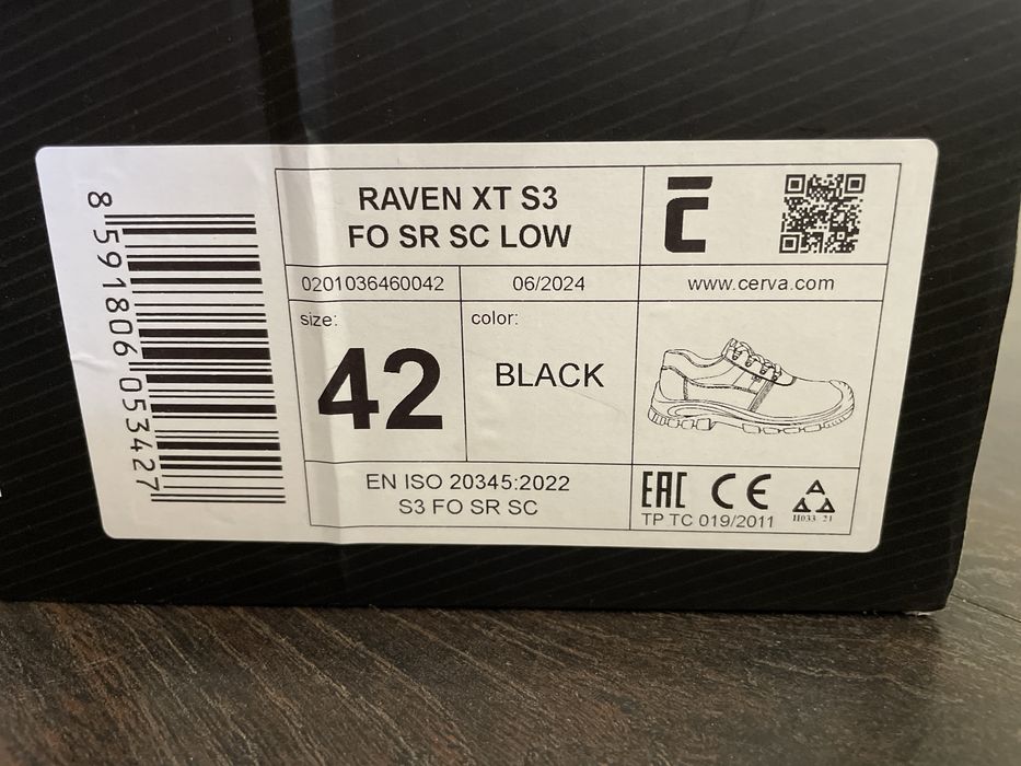 Полуботинки (туфли) рабочие RAVEN XT S3 FO SR SC LOW