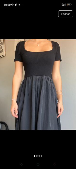 Vestido longo Stradivarius