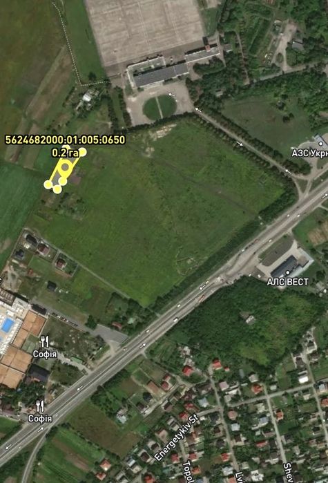 Земельна ділянка біля аеропорту Рівне в с. Велика Омеляна