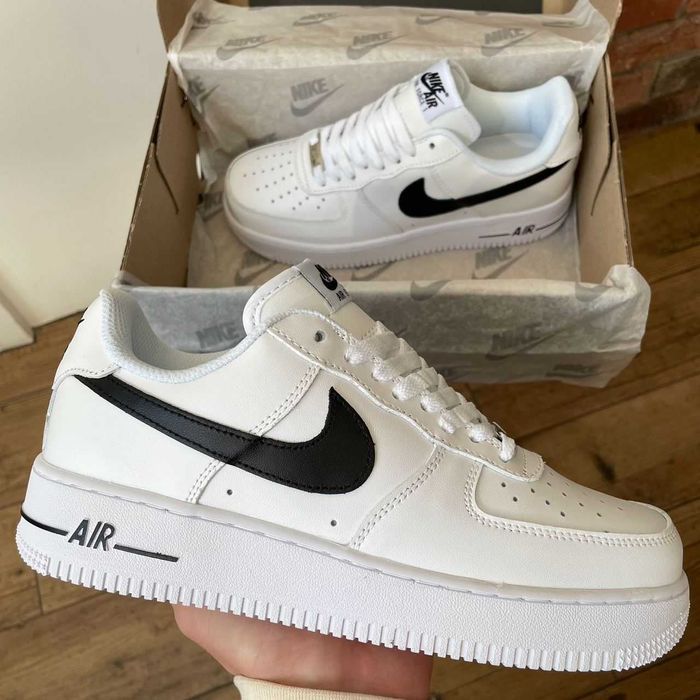АКЦІЯ! Nike Air Force 1 White Black 2 36 37 38 39 40 41 42 43 44 45
