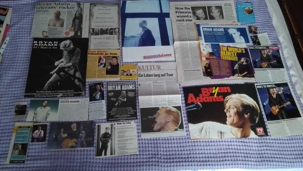 Bryan Adams materiały z prasy dla kolekcjonera