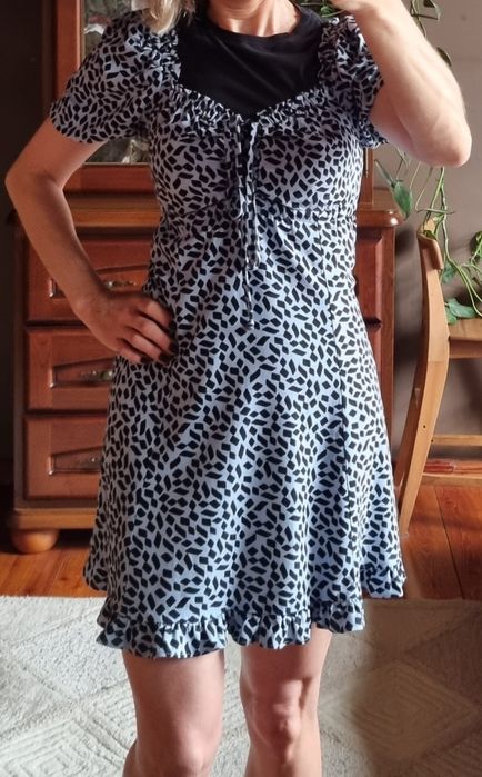 Błękitna sukienka Linen Laurella XS