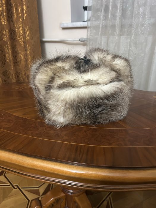 Шапка натуральный мех опосум