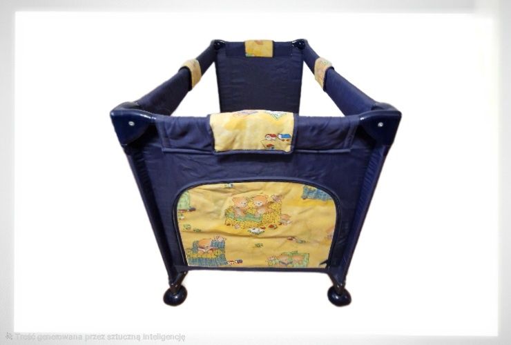 Kiddio Łóżeczko kojec turystyczne składane  2 materace Hevea