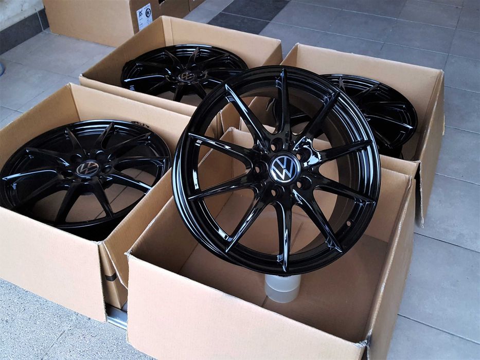 Alufelgi 17 5x112 VW Golf Passat Touran Jetta Caddy T-Roc Czarne 256#