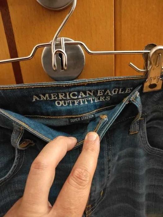 Calça de ganga skinny Super Stretch para mulher, da marca American Eagle Outfitters