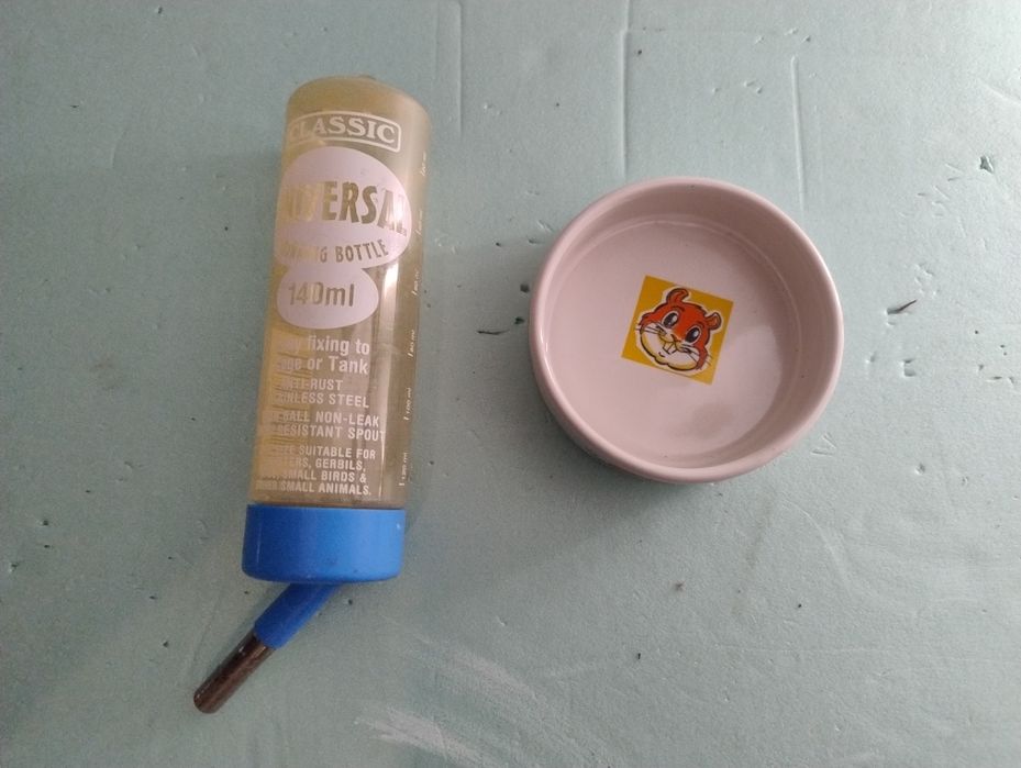 Poidełko i miseczka dla chomika