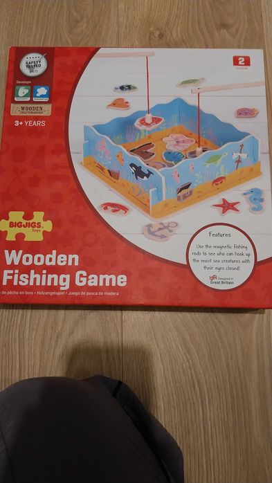 Łowienie rybek wooden fishing game Bigjigs