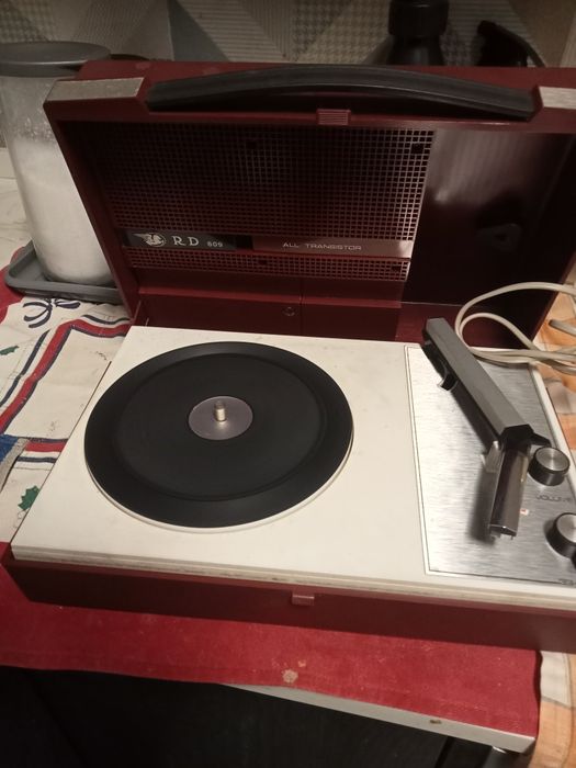 Curso de francês com gira discos