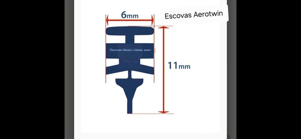 Borrachas universais para escovas Aerotwin