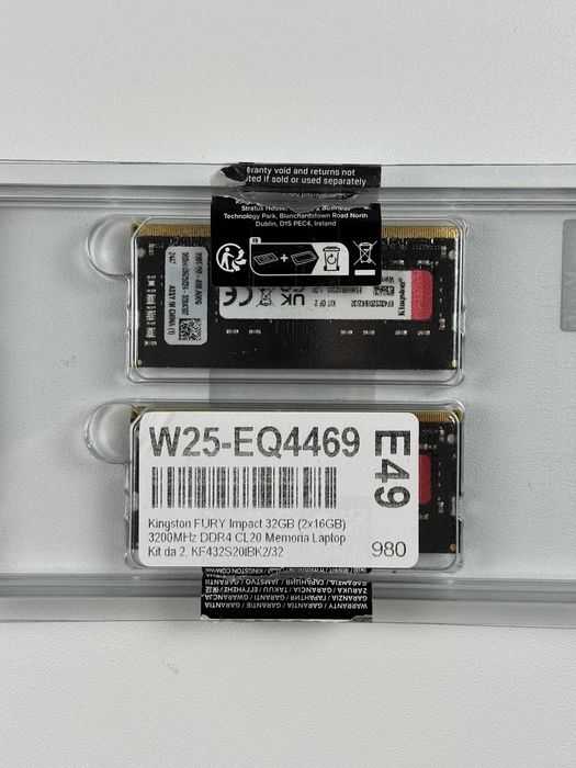 Оперативна пам'ять Kingston FURY Impact DDR4 SODIMM 2x16GB 3200MHz