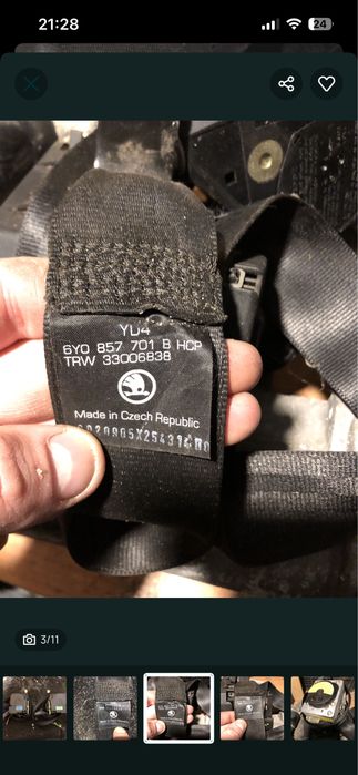 Pasy bezpieczenstwa poduszki airbag fabia 1 i 2