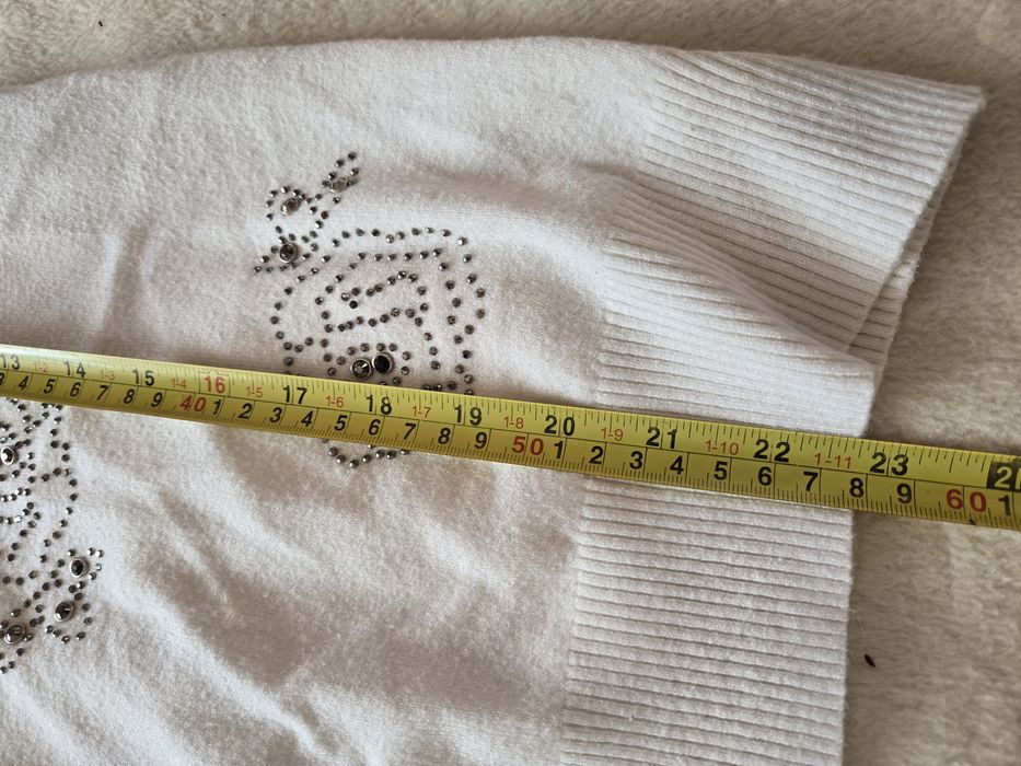 Sweter damski M zdobienia kwiaty