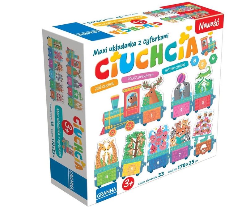 Układanka maxi Ciuchcia GRANNA Granna pudełko,271x271 mm