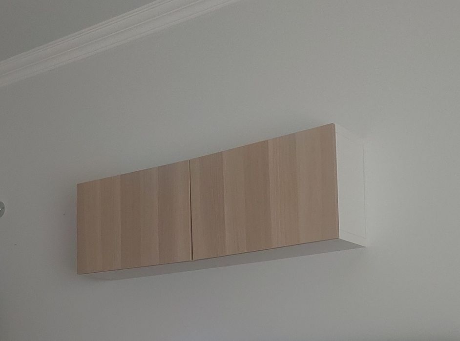 Movel tv cinza claro e branco